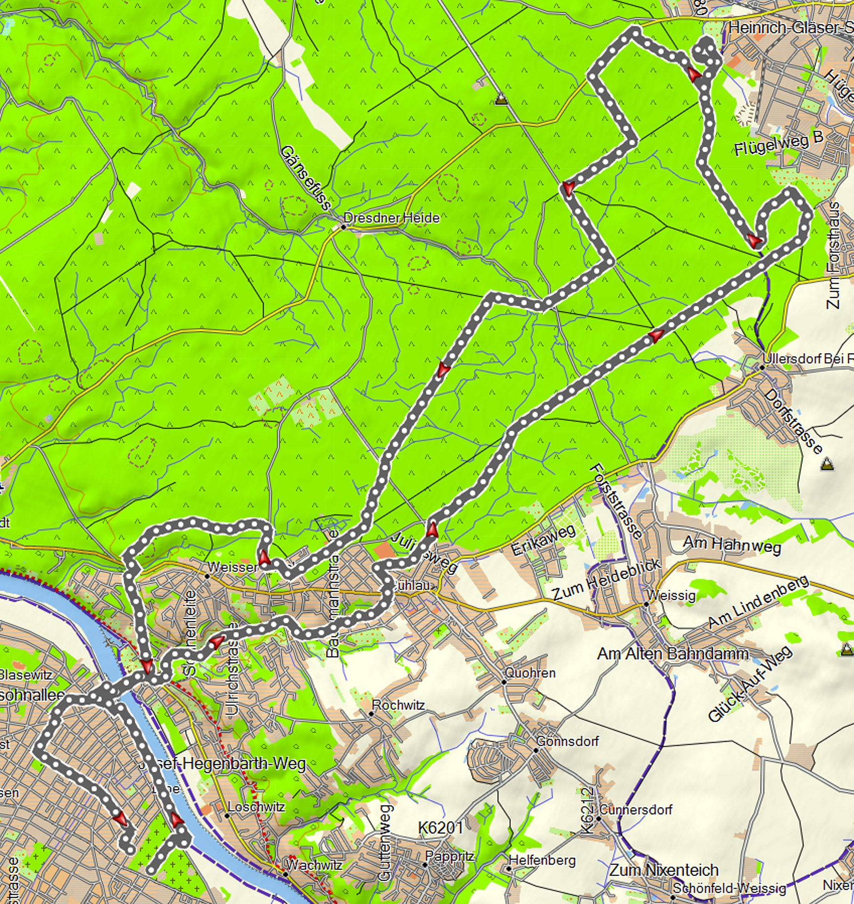 Mountainbiketour durch die Dresdner Heide - Mit dem Fahrrad unterwegs